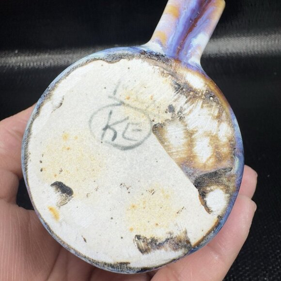 Ken Edwards Pottery Mexican Stoneware Pottery Coffee Mugs Cups Set 2 Drip Glaze - Picture 4 of 16